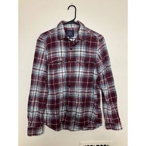 American Eagle Outfitters Flannel Shirt Mens‎ Small Plaid Button Up